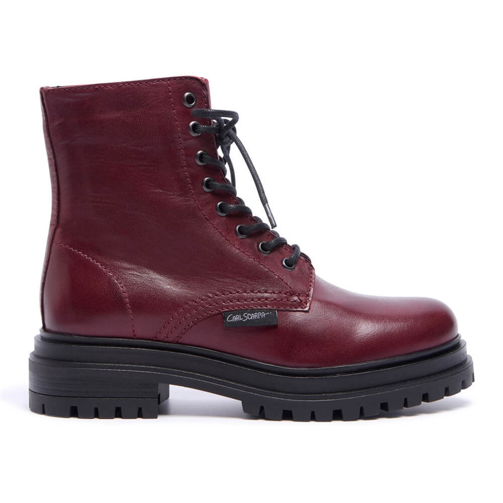 Carl Scarpa Seville Bordo Leather Ankle Boots